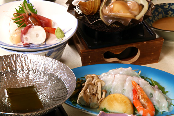 Grilled shellfish and octopus shabu hot pot plan